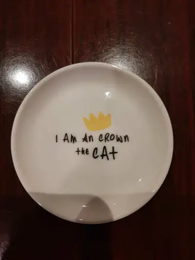 Cute Cat Treat Dish with Crown Design, View more