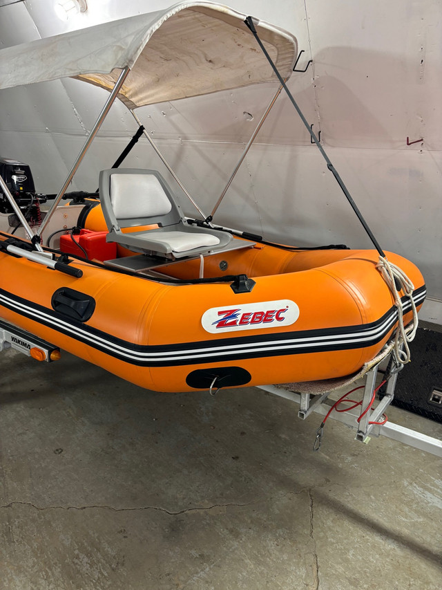 12 foot 6 Zebec inflatable boat  in Powerboats & Motorboats in Saskatoon - Image 3