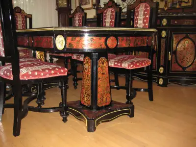 French Louis Boulle style Dining Room Set, View more