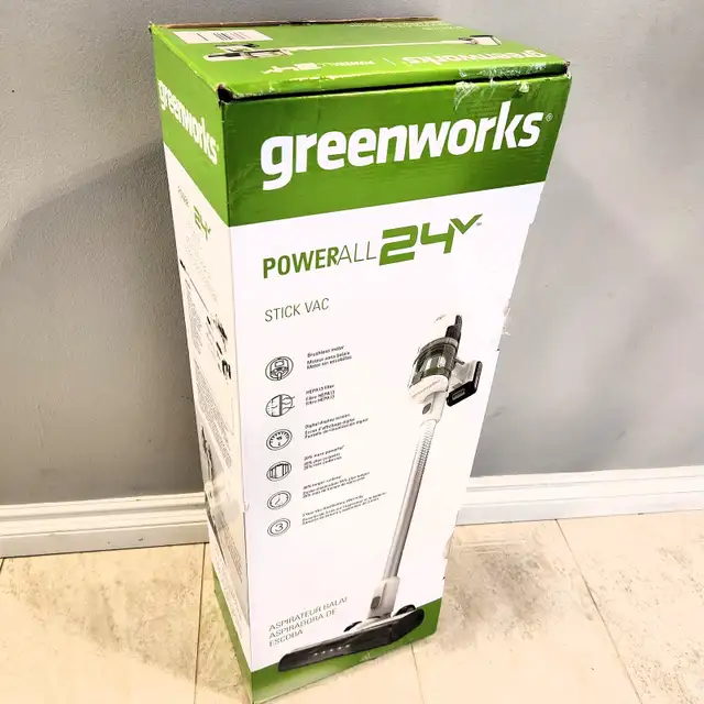 Greenworks 24V Stick Vacuum Cleaner – Powerful, Cordless in Vacuums in Kitchener / Waterloo - Image 2