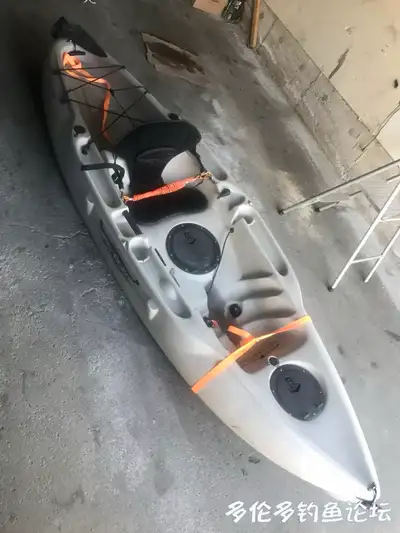 Hobie sport kayak with foot paddles. All good but rudder system needs adjustment