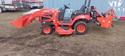 Tractor comes with loader, renovator, chisel plow, cultivator, lawn mower and ballast box, etc.
