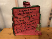 Wooden Christmas Sign (Red)