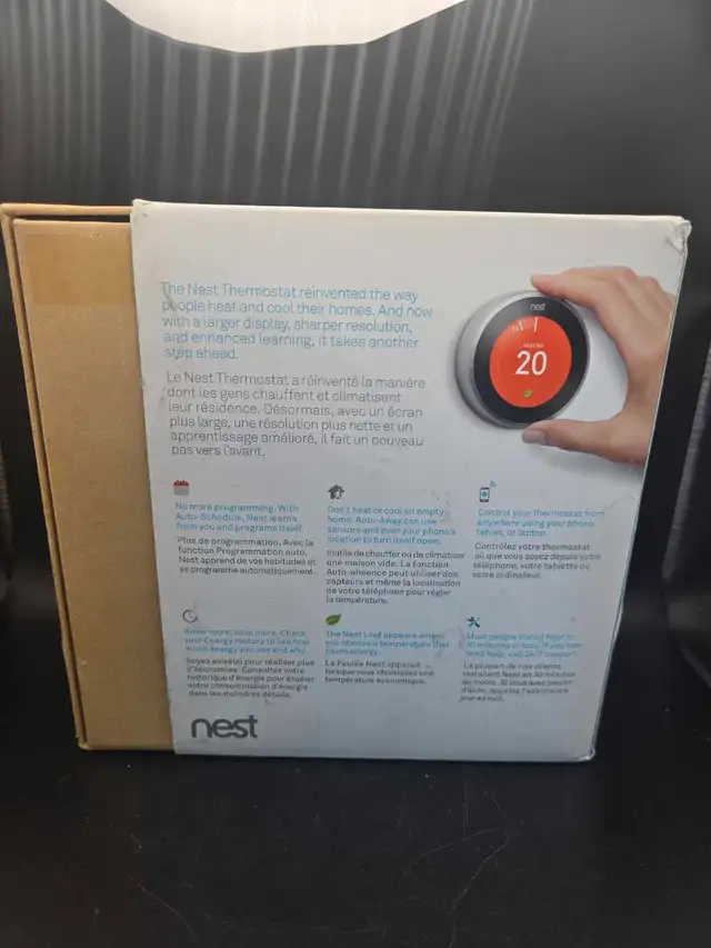 NEST 3RD GEN LEARNING THERMOSTAT in General Electronics in City of Toronto - Image 3