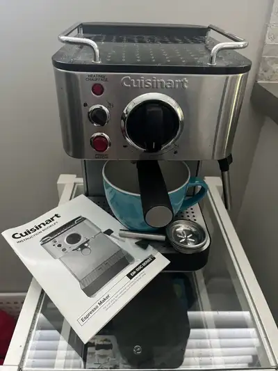 Cuisinart Espresso Maker EM-100C Series Removable 53-ounce Water Reservoir, Commercial Steam Wand, R...