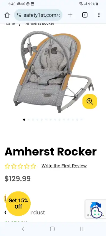 Safety 1st Amherst Rocker.  New in box. in Playpens, Swings & Saucers in City of Halifax - Image 2