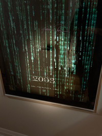 Autographed Matrix Reloaded Holofoil Movie Poster