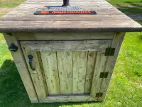 Kegerator enclosure - vintage wood