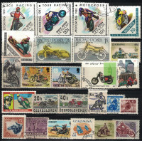 Motorcycle Stamps, 25 Different