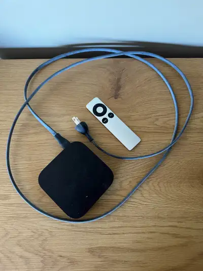 Apple TV model A1469 Works good but old Comes with power cord and remote Located downtown T2P