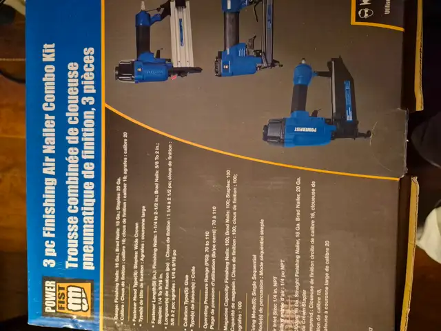 3 PIECE FINISHING AIR NAILER COMBO in Power Tools in Dartmouth - Image 2
