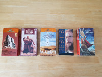 5 Biblical VHS films - all in excellent working condition!
