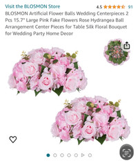 Large Rose Hydrangea Ball Arrangement-makes great centerpieces!