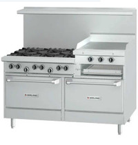 Garland stove 6 burner and griddle and 2 deep fryers excellent c