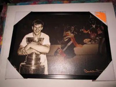 Bobby Orr Signed Canvas by Frameworth 32" x 23" Framed, View more