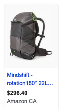 Mindshift Rotation 180 Panorama 22l Hiking Camera Backpack