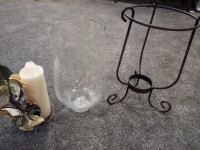 Colonial Candle, Vase, & Stand