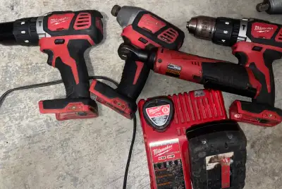 Milwaukee  hammer drills and impact gun, View more
