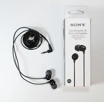 Sony MDR-EX15LP In-Ear Wired EX Series Earbuds Headphones Black, View more