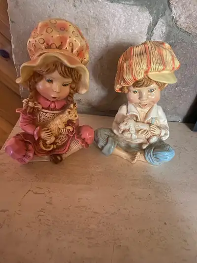 Vintage Girotti Sculptured Boy & Girl, View more