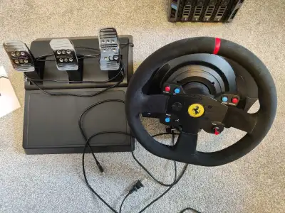 Thrustmaster T300 Ferrari Integral Racing Wheel. Alcantara Edition. Comes with T3PA pedals. Works wi...