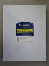 Geographics 350 blank business card sheets (for all printers)