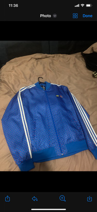 Adidas originals and pharrell polka dot jacket royal blue XL