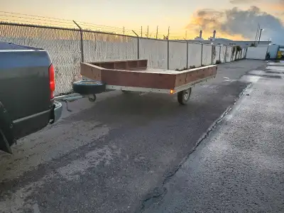 10x10 aluminum sled trailer. Have been using as a utility trailer. New wood. Sides are removable if...