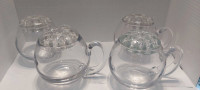 Glass cups with plant frog