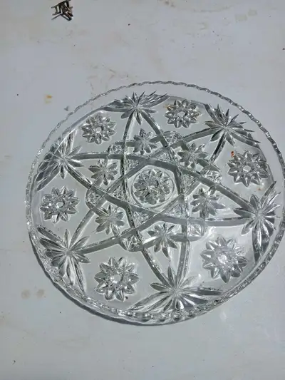 cut crystal squares tray, View more