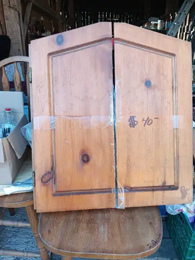dart board s and pine wall hutch, View more