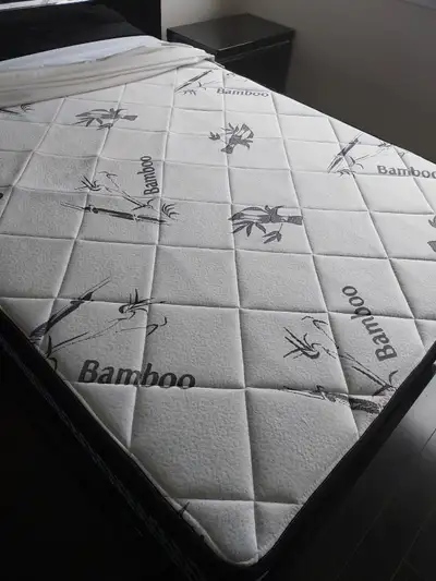Queen Bamboo Mattress 10” + Mattress Cover – Clean & Comfy, View more
