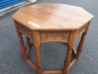 CARVED WOOD SIDE TABLE