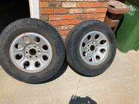 Michelin Radial Tires (pair) R245 70R 17" on GMC Rims