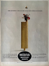 1960 Midas Muffler Original Ad 
