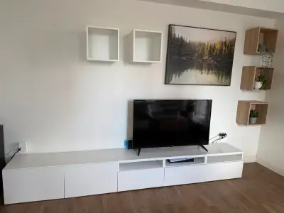 IKEA BESTÅ / EKET TV Wall Unit – White/Oak Effect, View more