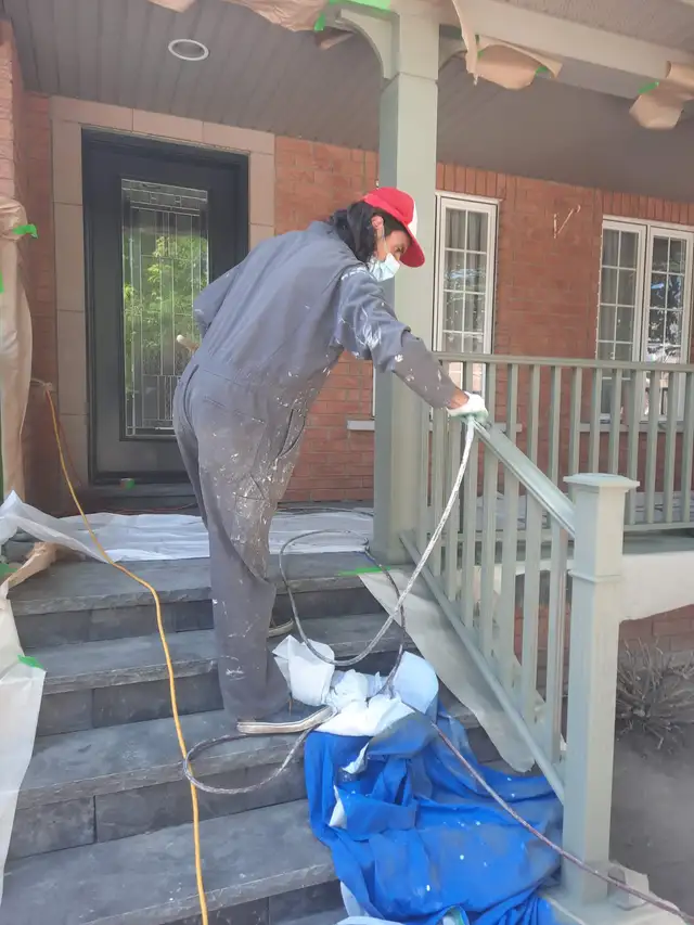Exterior spray painting and cabinet refinish62864740816131121