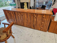 Wood credenza and bar top