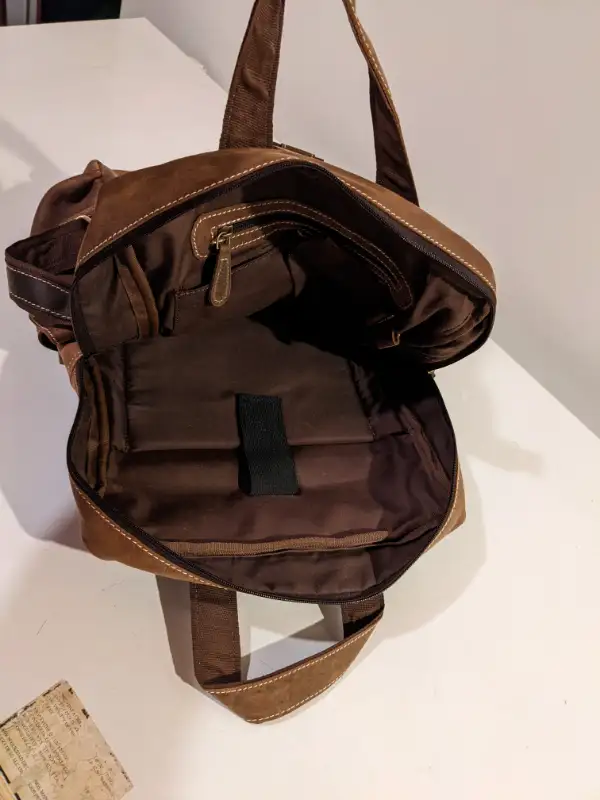 Brown leather backpack63234806322051123