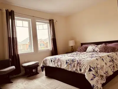 spacious room for rent in a smoke free home. Furniture is optional.