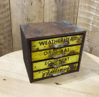 cabinet - antique Weatherhead Orig Eqpt Fitgs cabinet for sale