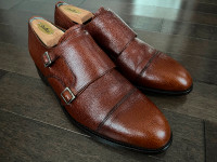 Barker Tunstall Monk shoes, handmade in England