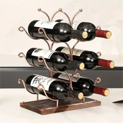 Wine Rack with wooden base (Brand New), View more
