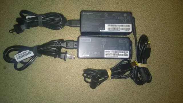 LENOVO Laptop power adapters - rectangular socket in Laptop Accessories in Mississauga / Peel Region - Image 2