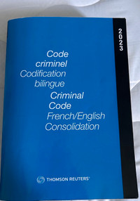 Code criminel - Codification bilingue 2023