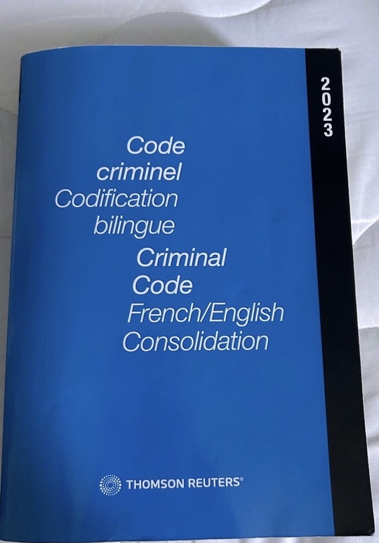 Code criminel - Codification bilingue 2023 | Manuels | Ville de ...