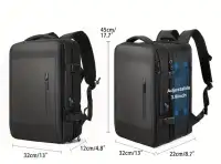 Black backpack for men travel , laptop bag