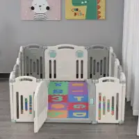 16 PCs Baby Enclosure, Children Playpen Indoor Safety Gate Kids 