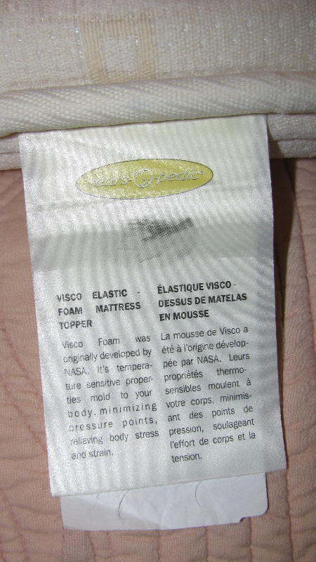 Sears-O-Pedic King Size Visco Foam Topper Made in Canada in Health & Special Needs in Saint John - Image 4