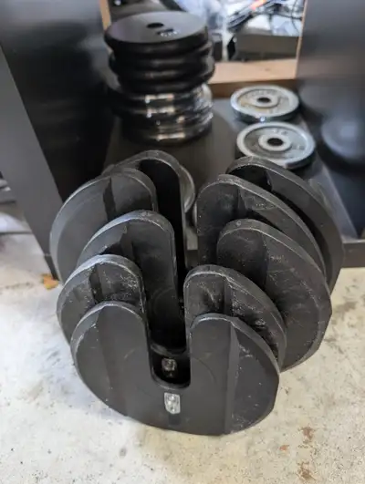 NOTE: this is not for a complete dumbbells, they are for parts, selling the weight plates that goes...